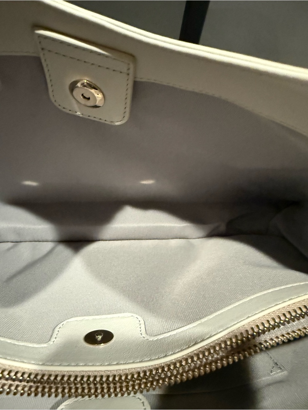 Furla Soft Hobo Shoulder Bag in Light Gray with Black Strap - Picture 15 of 16